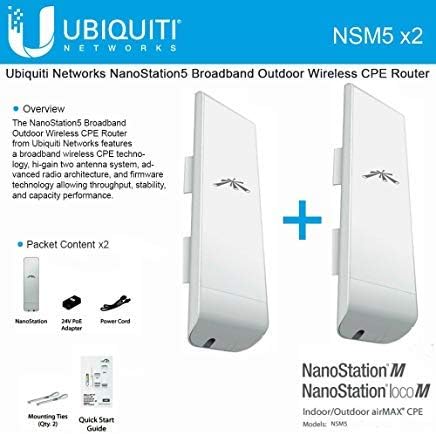 Ubiquiti Networks UniFi Nanostation M5 airMAX US | NSM5 (2-Pack)
